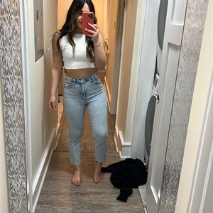 Abercrombie & Fitch curve love ankle straight jeans